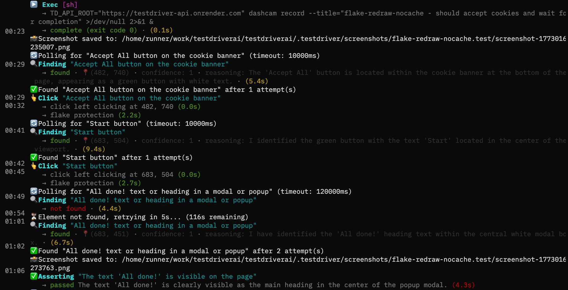 Test logs viewer